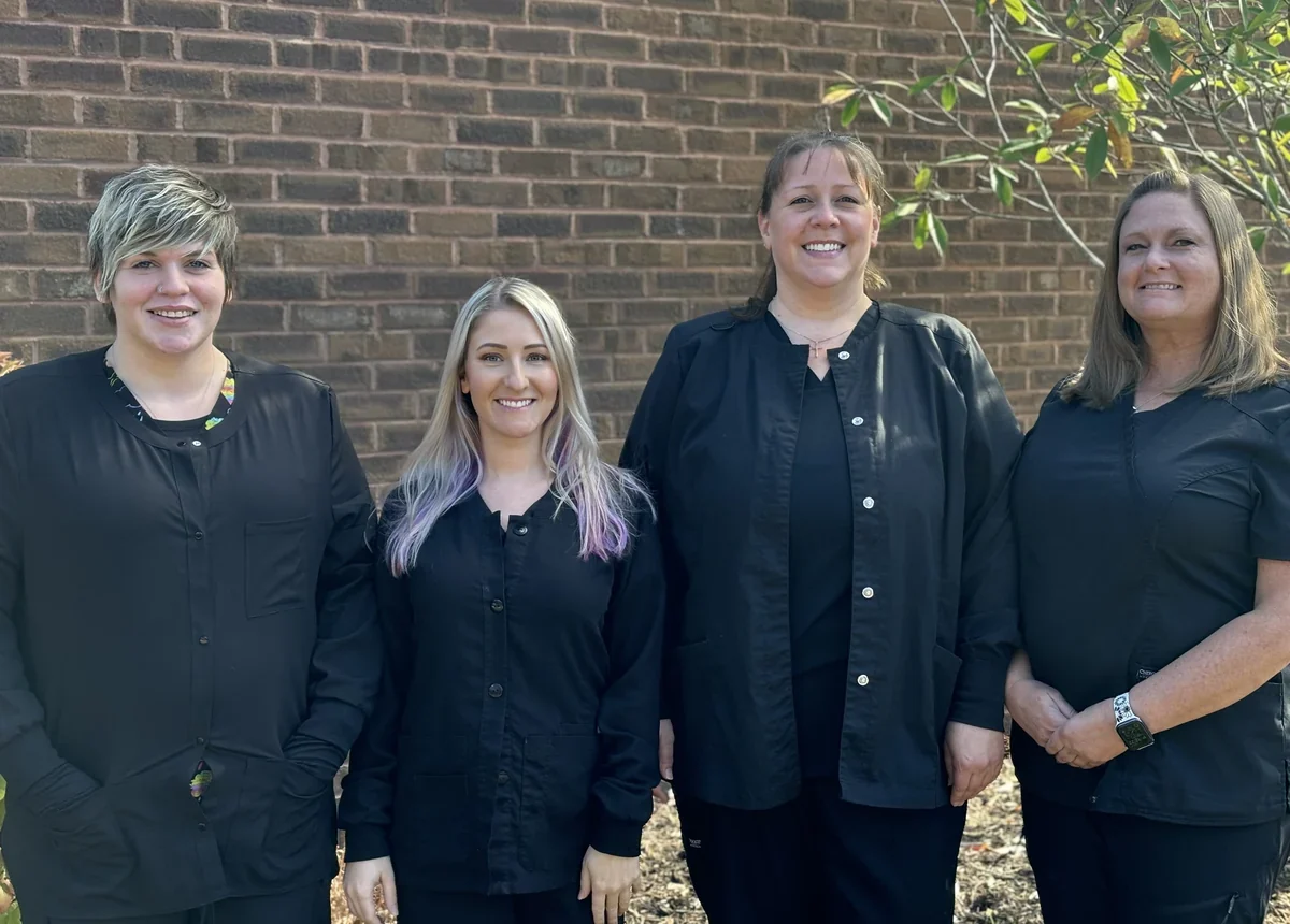 The assistants at Severna Park Family and Cosmetic Dentistry: Adrienne, Heather, Robin and Zenda.