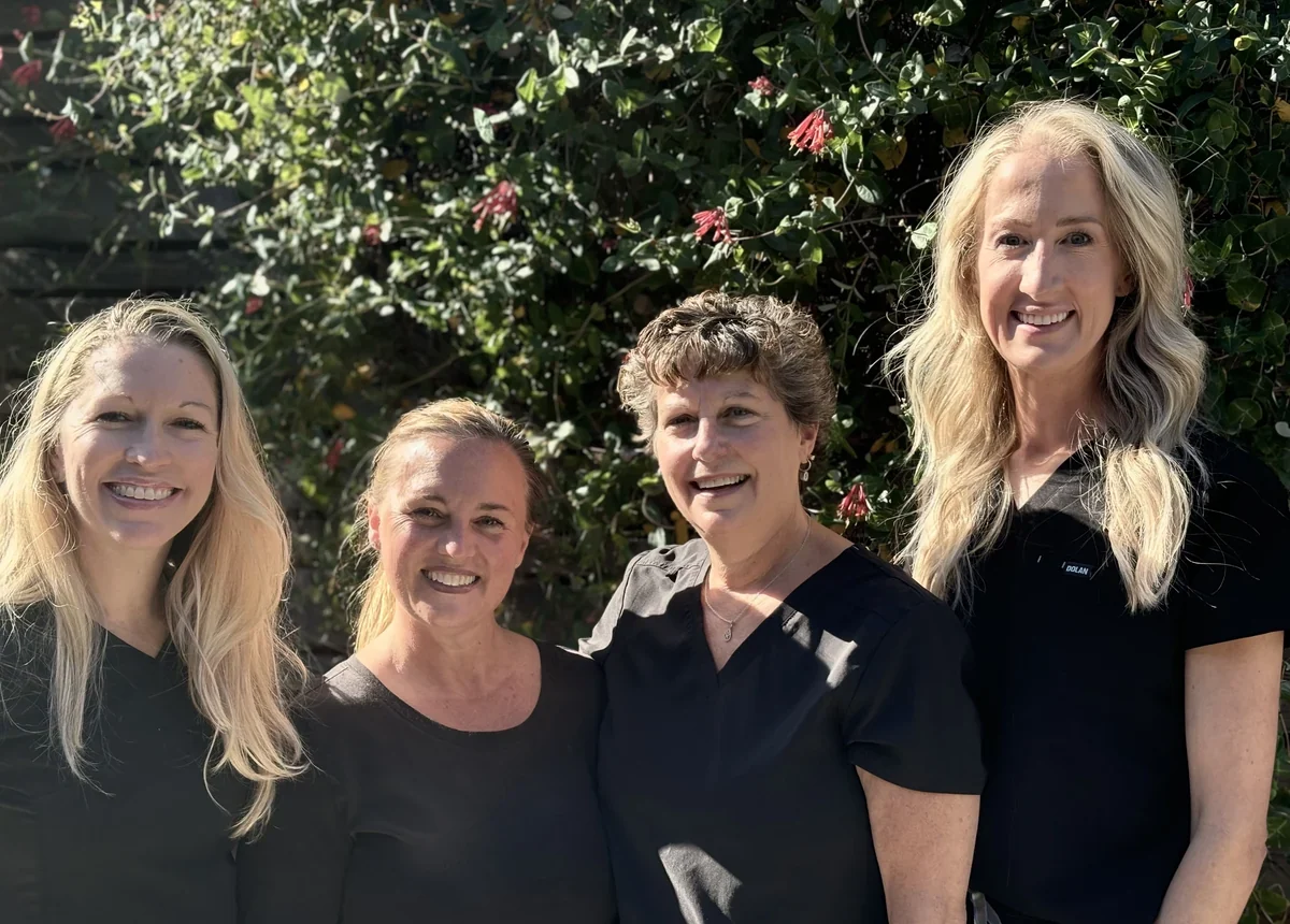 The hygienists at Severna Park Family and Cosmetic Dentistry: Emily, Christy, Christina and Katrina.